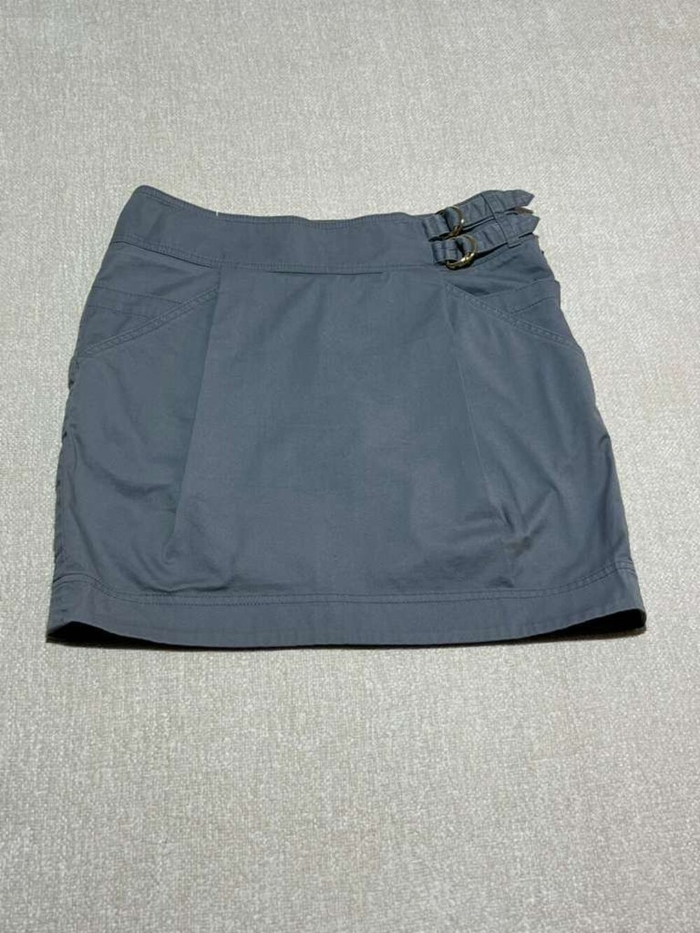 Marc by Marc Jacobs Gray Utility Buckle Mini Skirt Size 2